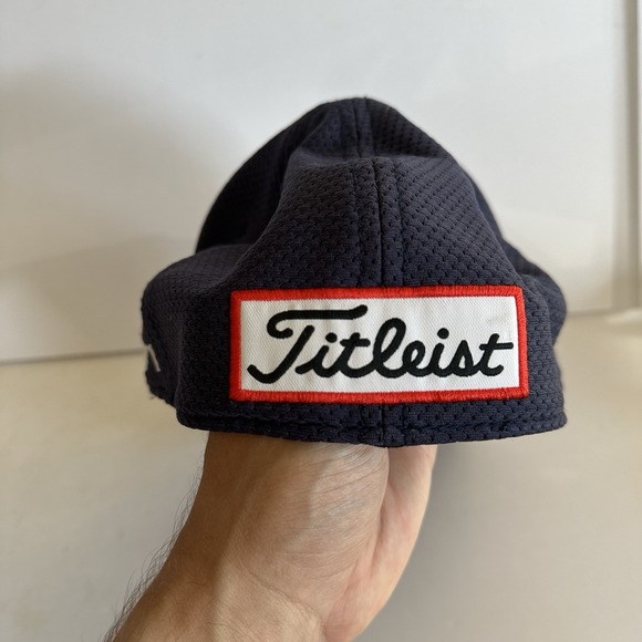 Titleist Golf FJ Footjoy Pro V1 Blue Mesh Back Fitted Hat - Small/Medium - Picture 3 of 6